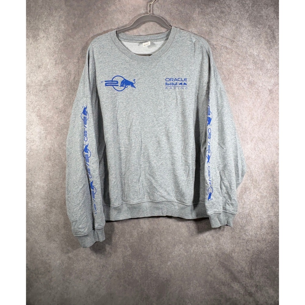 American Eagle Oracle Red Bull Racing Sweatshirt Men XXL Gray Max Verstappen MV1